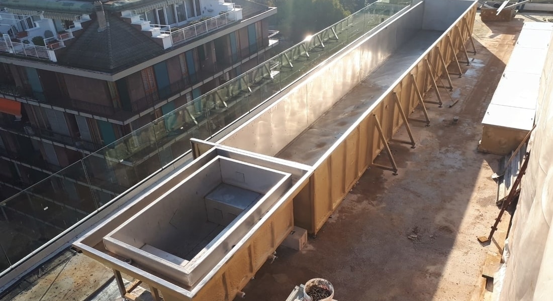 H2O piscine di lusso in acciaio | progetto Milano